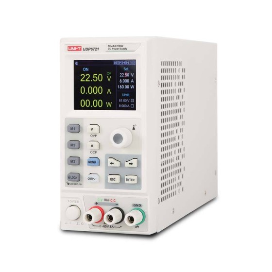 360W Single-Channel Programmable DC Switching Power Supply, 0–80 V, 0–30 A, with Data Logging; AC/DC Configurable Test Power Supply