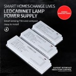 LED driver power supply DC12V/24V constant voltage power supply 24W-120W cabinet light LED power adapter